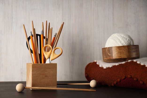 Studio workspace with threads